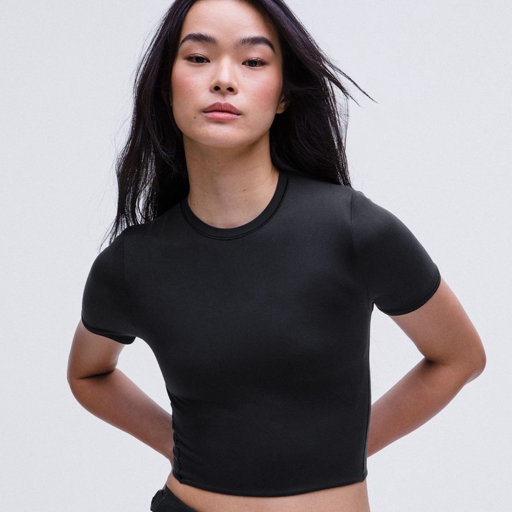 Lululemon Wundermost Ultra-Soft Nulu Crewneck Cropped T-Shirt